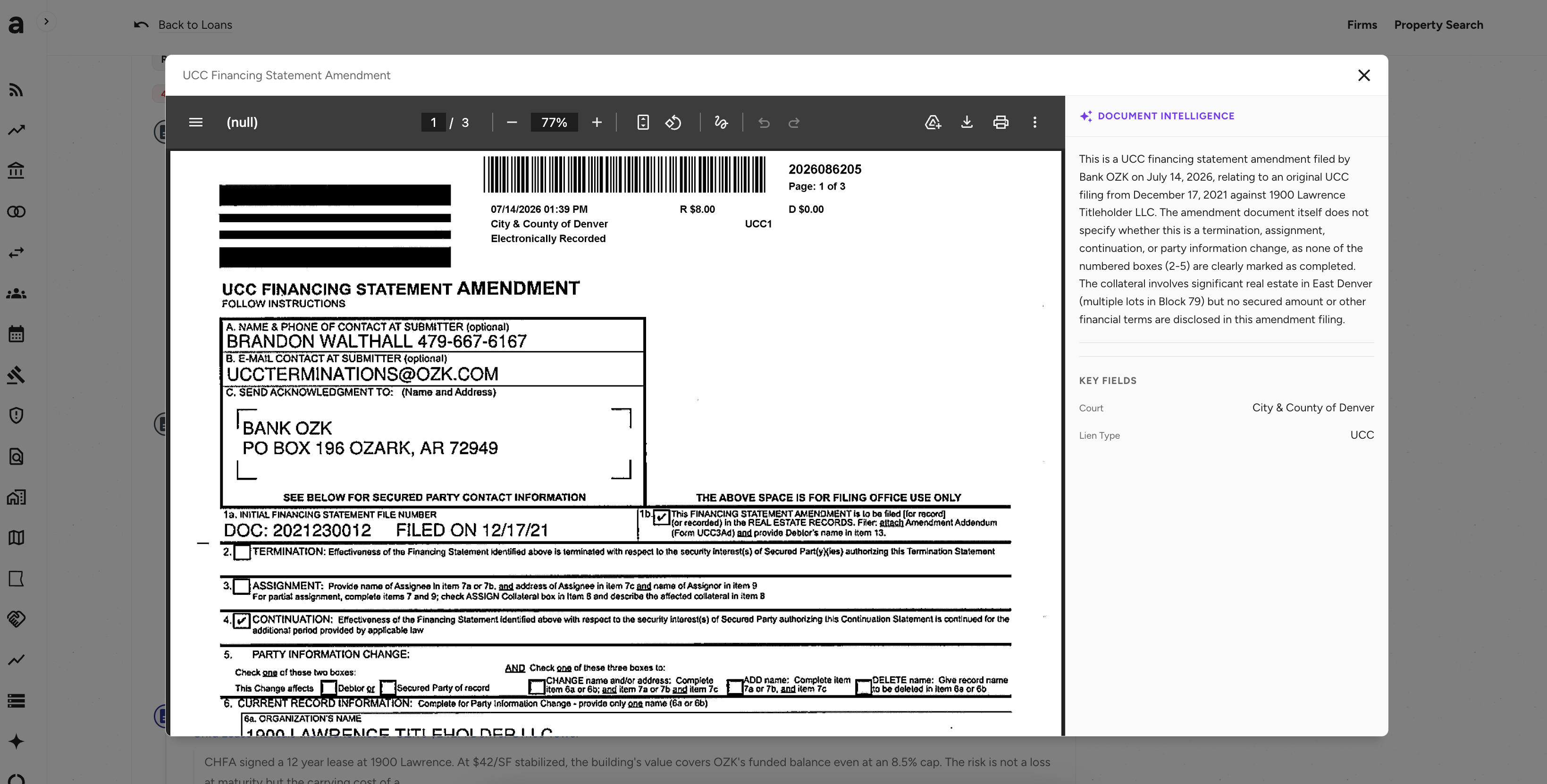 UCC filing with AI document intelligence